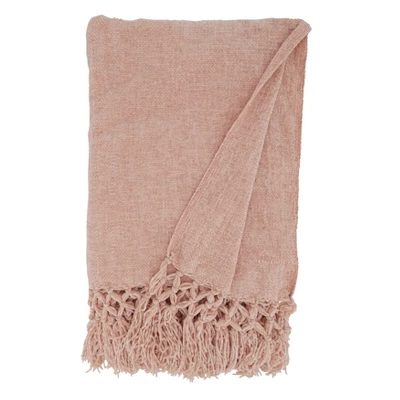 Saro Lifestyle Chenille Throw Blanket With Knotted Design 1 Saro Lifestyle Chenille Throw Blanket With Knotted Design