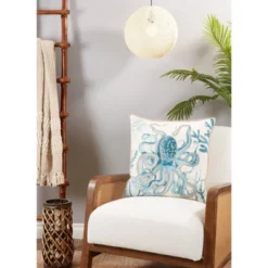 20"x20" Oversize Octopus With Poly Filling Square Throw Pillow Aqua Blue - Saro Lifestyle 5 20"x20" Oversize Octopus With Poly Filling Square Throw Pillow Aqua Blue - Saro Lifestyle -Winter Glow Store GUEST f96e8b7f 6570 424d ac44 0b8639ca6734