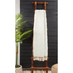Saro Lifestyle Cotton Throw With Woven Stripes And Diamond -Winter Glow Store GUEST fb8a58a7 8762 435b b26c 59b375389607